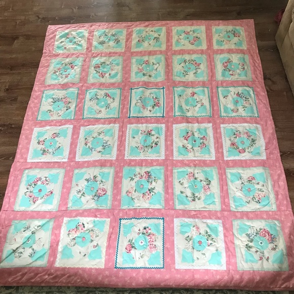 Other - Hand made Girls Quilt 67 By 80 1/2 inches. Pink